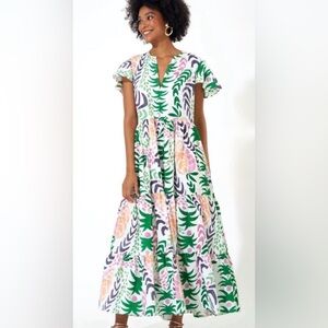 *NWOT* Oliphant V-Neck Maxi in Grenadine White. Sz. 2XL